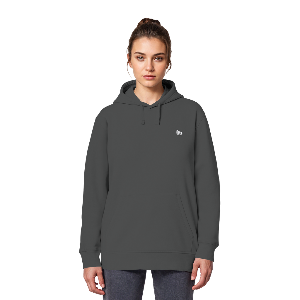 dwl. Stick-Logo classic (wh) - Organic Basic Hoodie