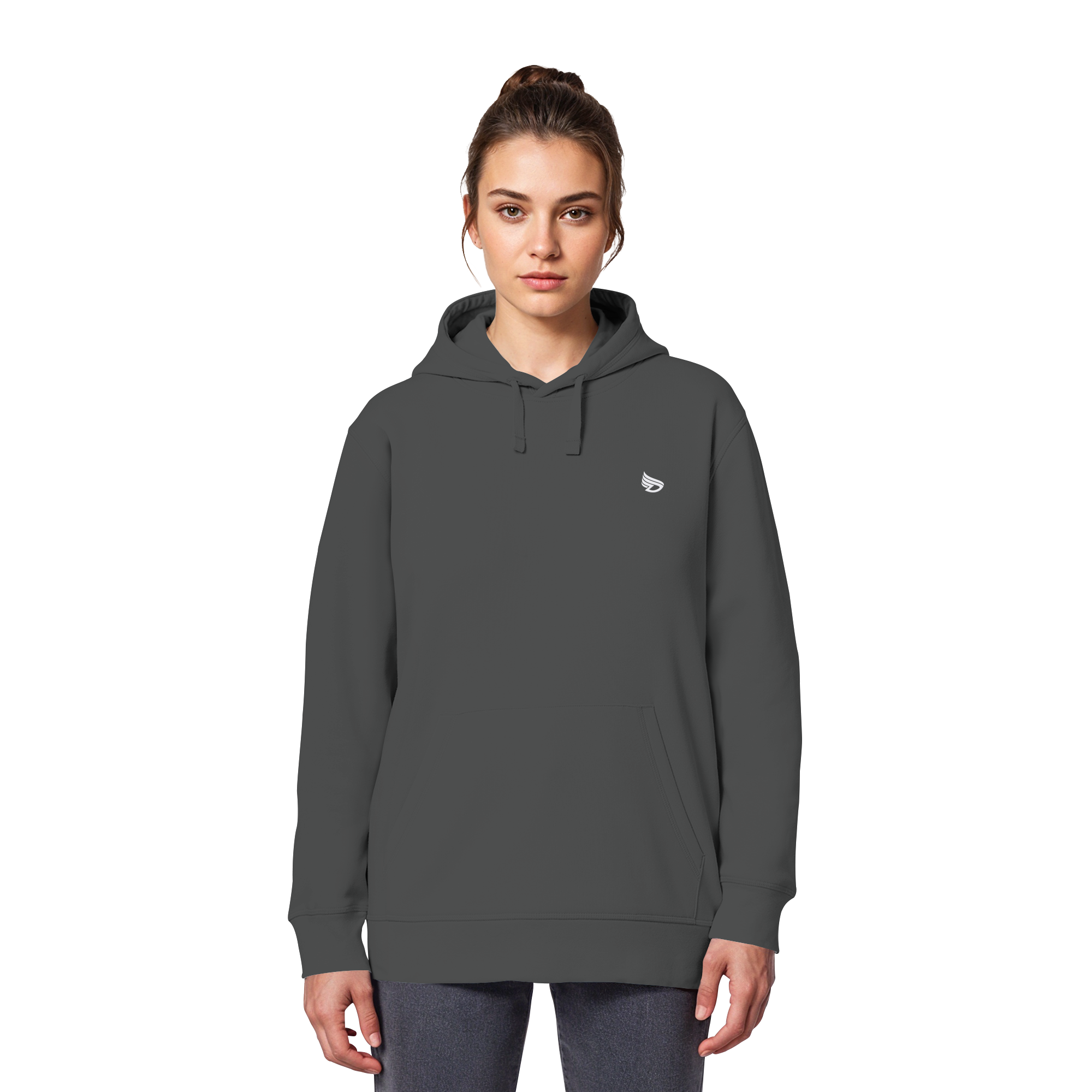 dwl. Stick-Logo classic (wh) - Organic Basic Hoodie