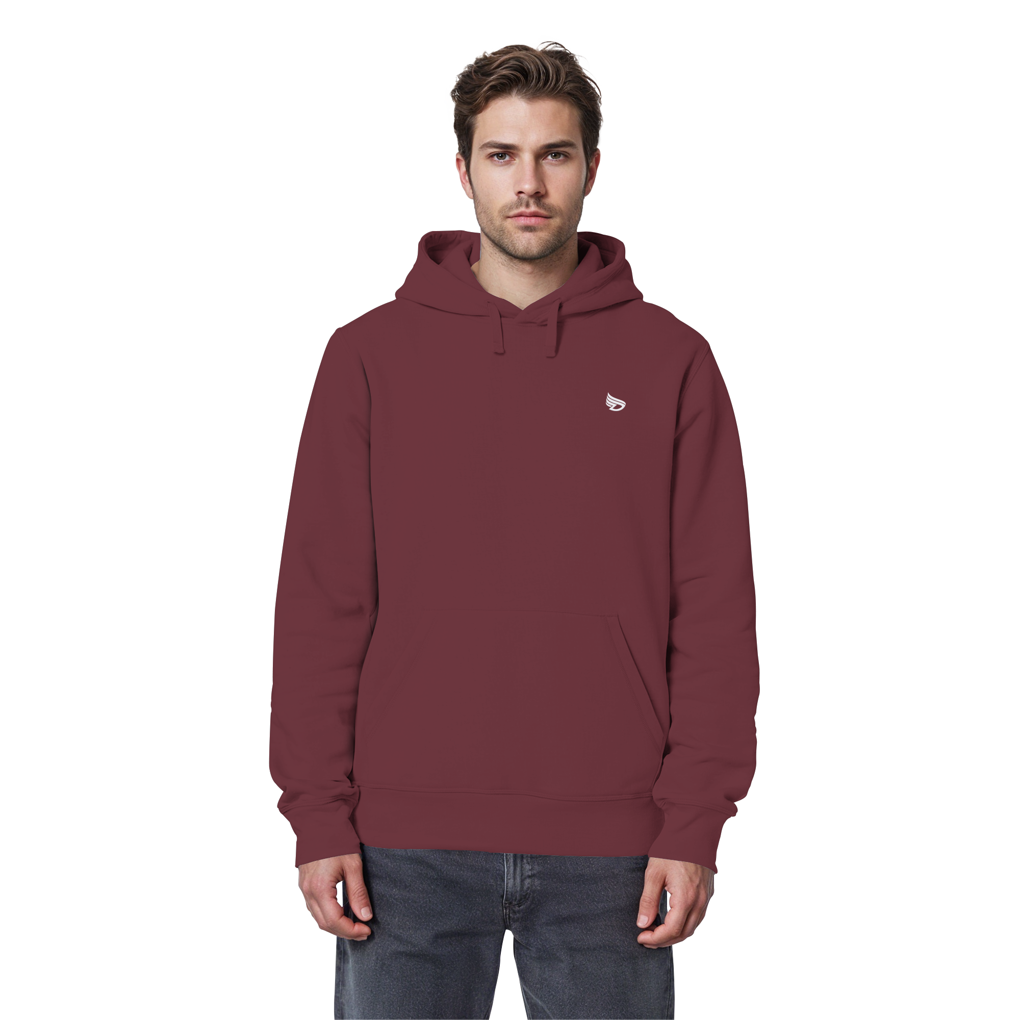 dwl. Stick-Logo classic (wh) - Organic Basic Hoodie