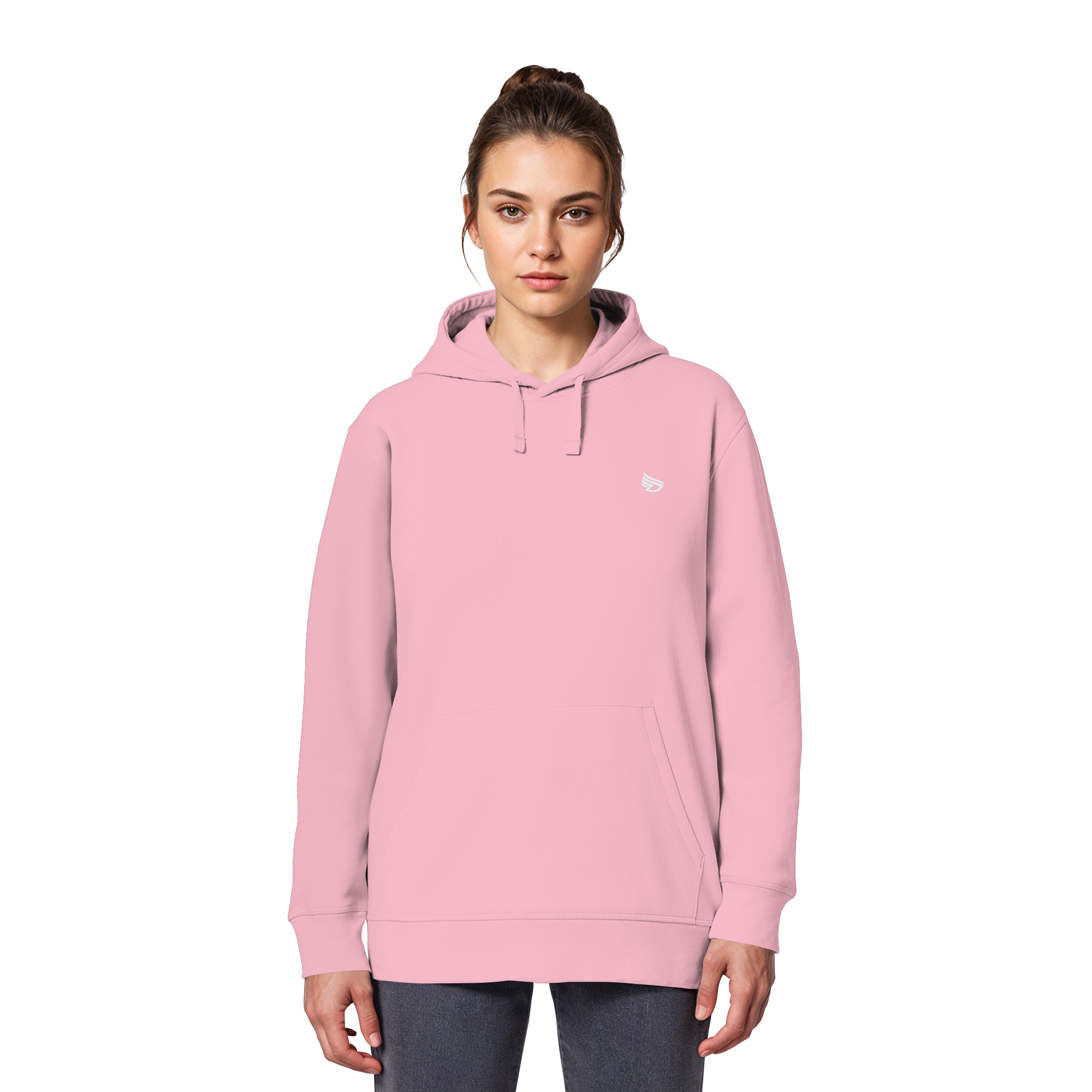 dwl. Stick-Logo classic (wh) - Organic Basic Hoodie