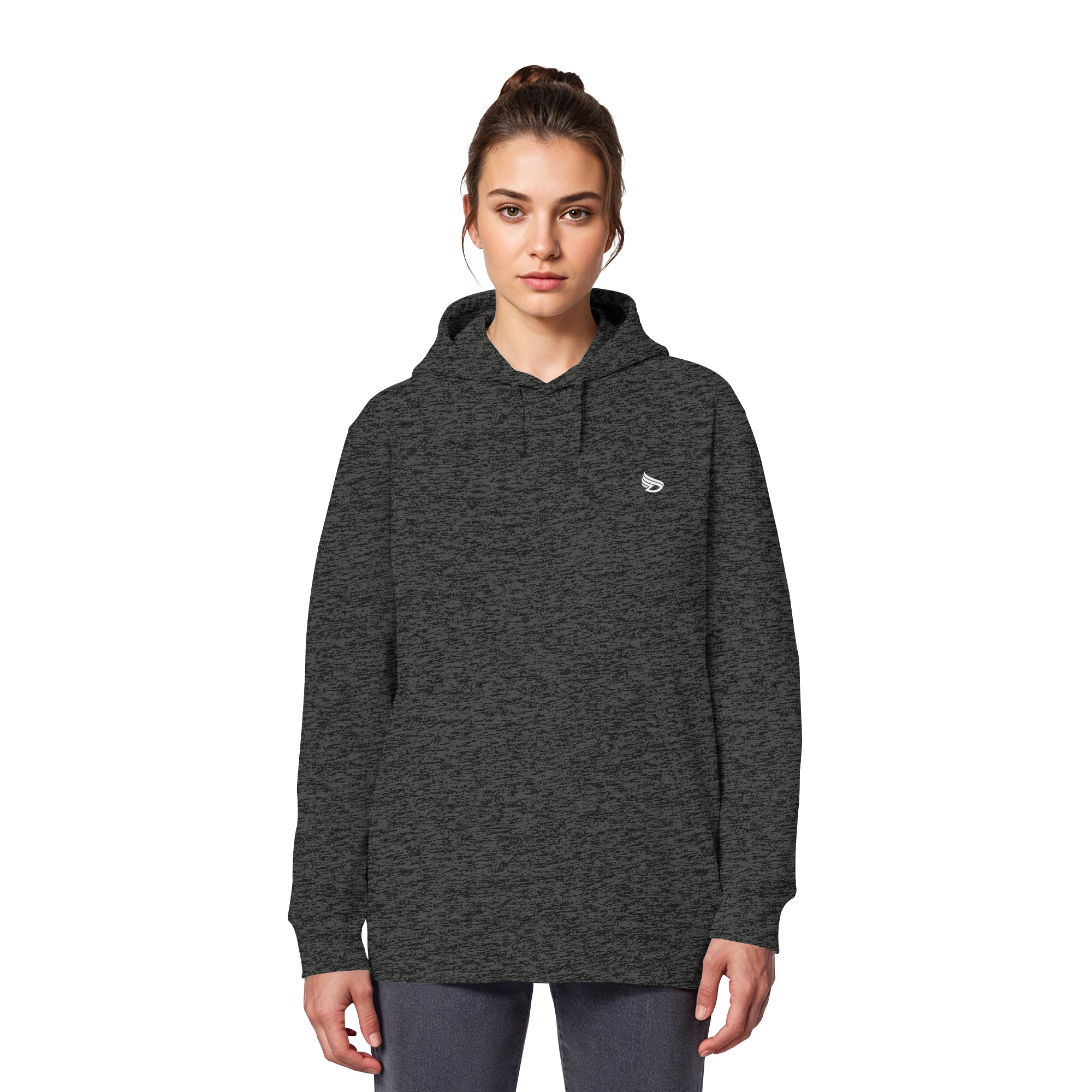 dwl. Stick-Logo classic (wh) - Organic Basic Hoodie