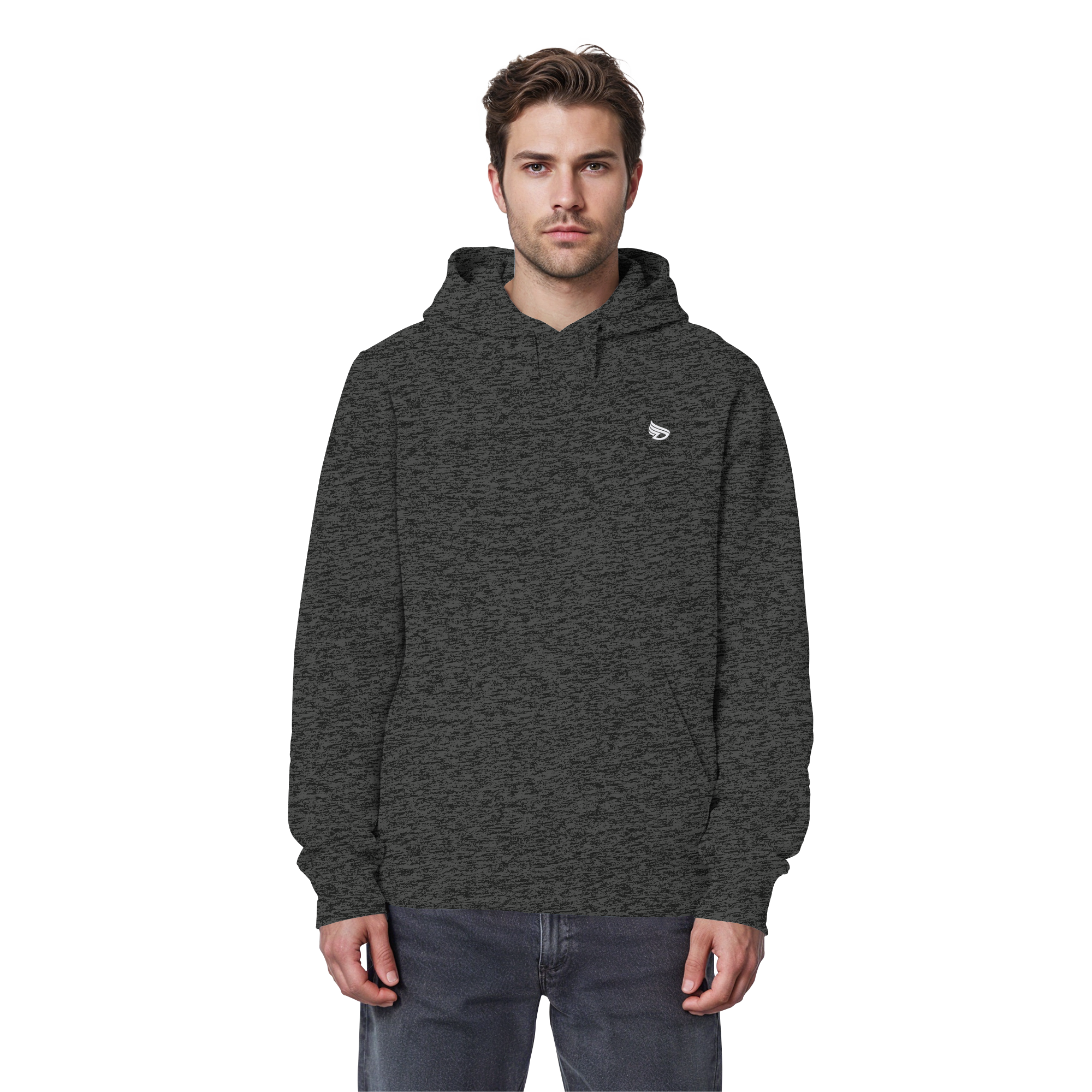 dwl. Stick-Logo classic (wh) - Organic Basic Hoodie