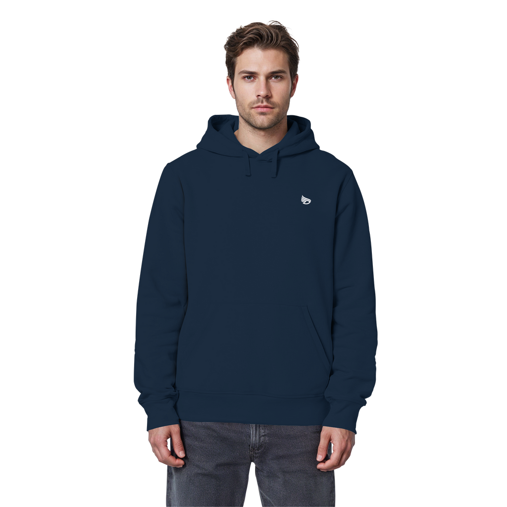 dwl. Stick-Logo classic (wh) - Organic Basic Hoodie