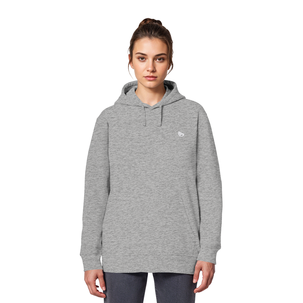 dwl. Stick-Logo classic (wh) - Organic Basic Hoodie