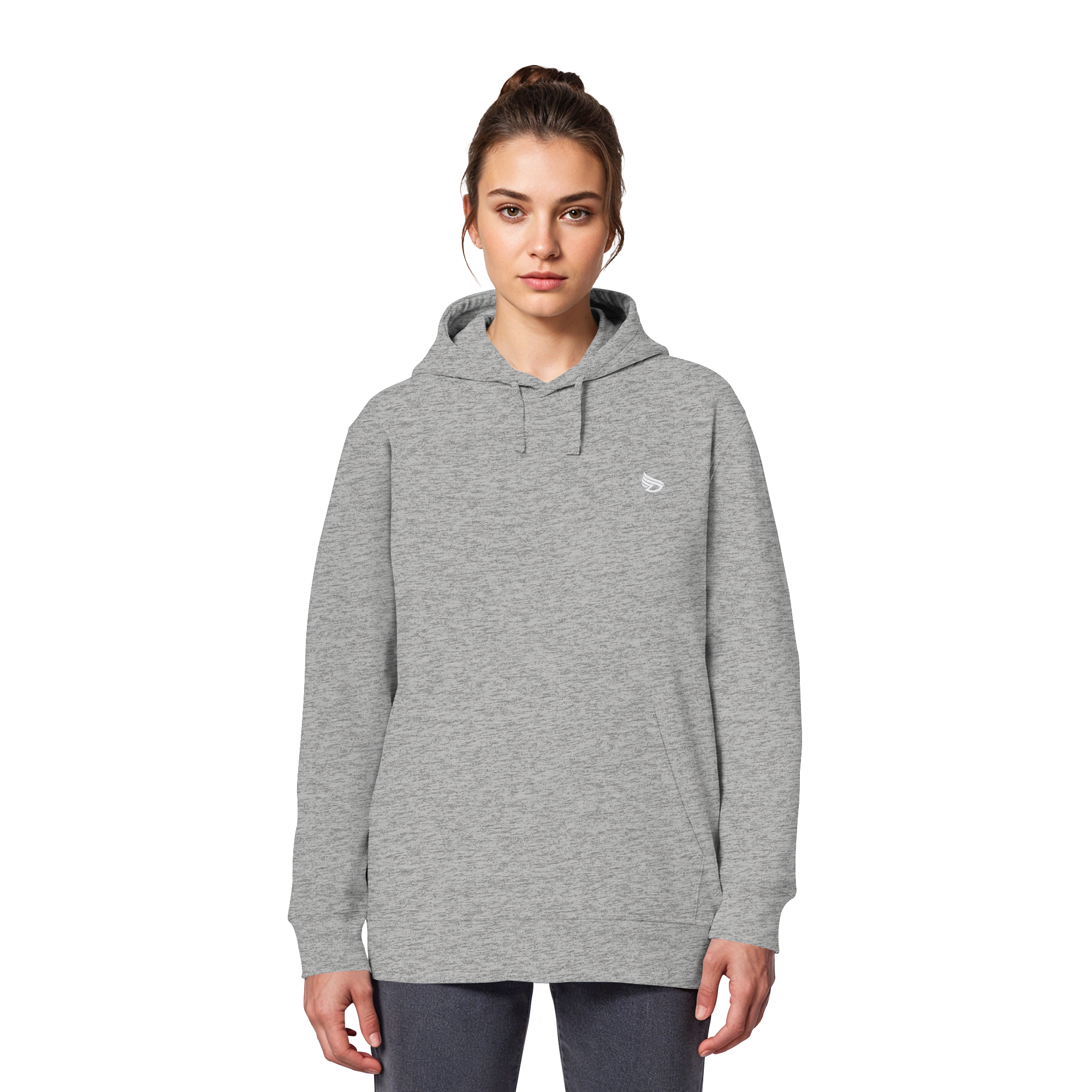 dwl. Stick-Logo classic (wh) - Organic Basic Hoodie