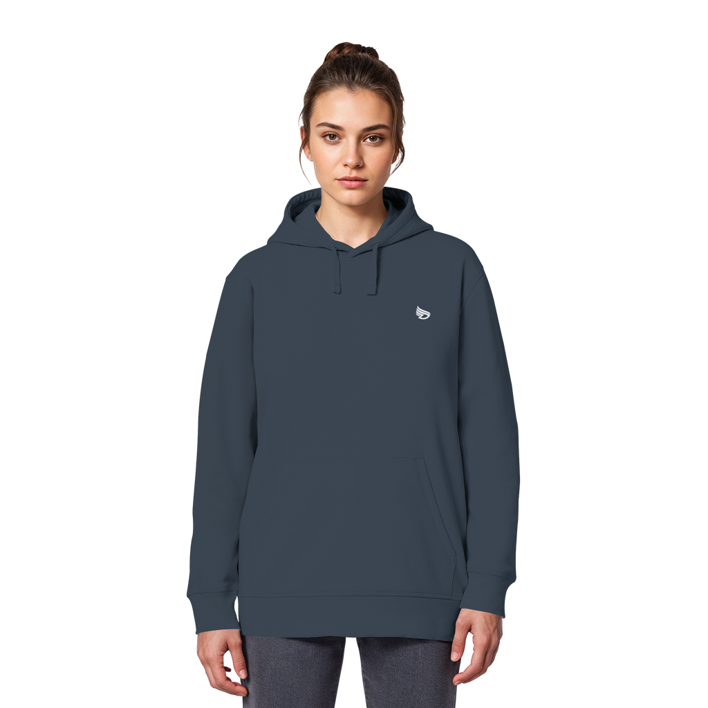 dwl. Stick-Logo classic (wh) - Organic Basic Hoodie