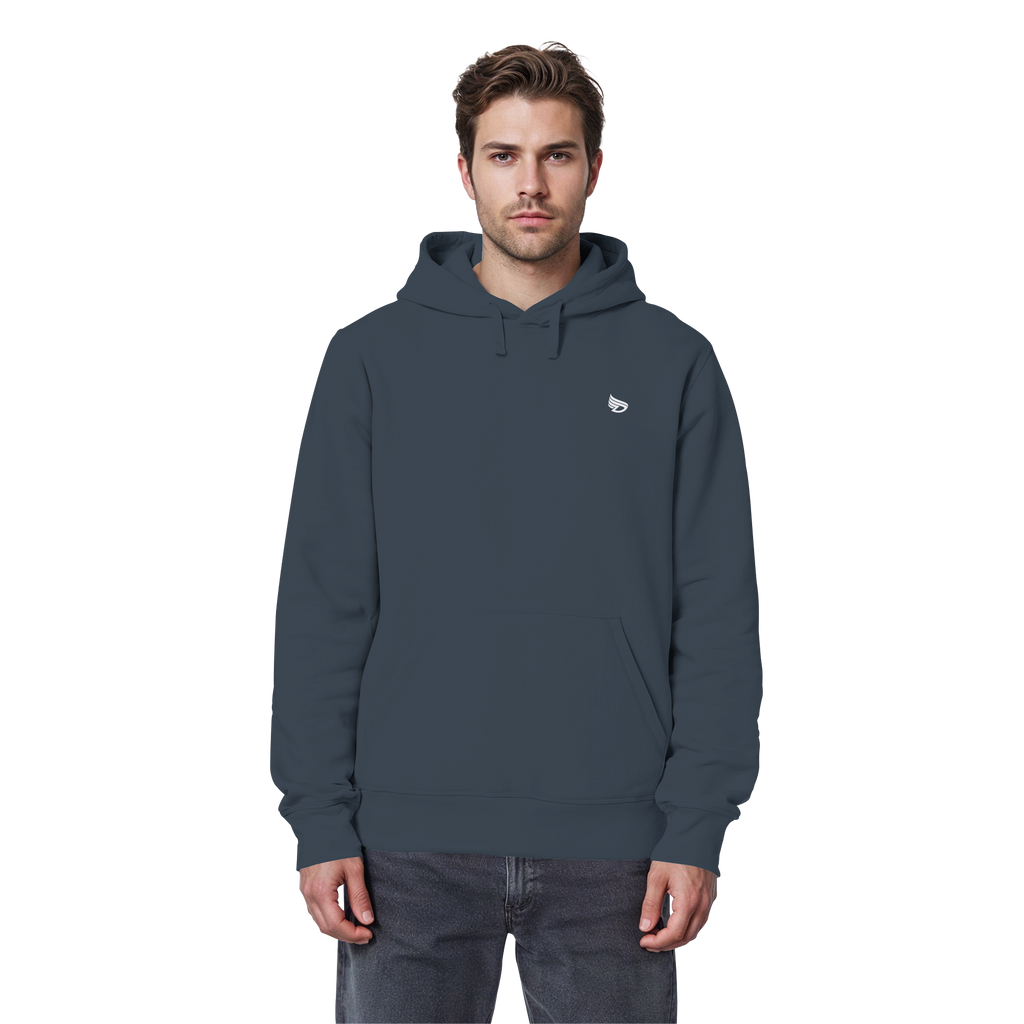 dwl. Stick-Logo classic (wh) - Organic Basic Hoodie