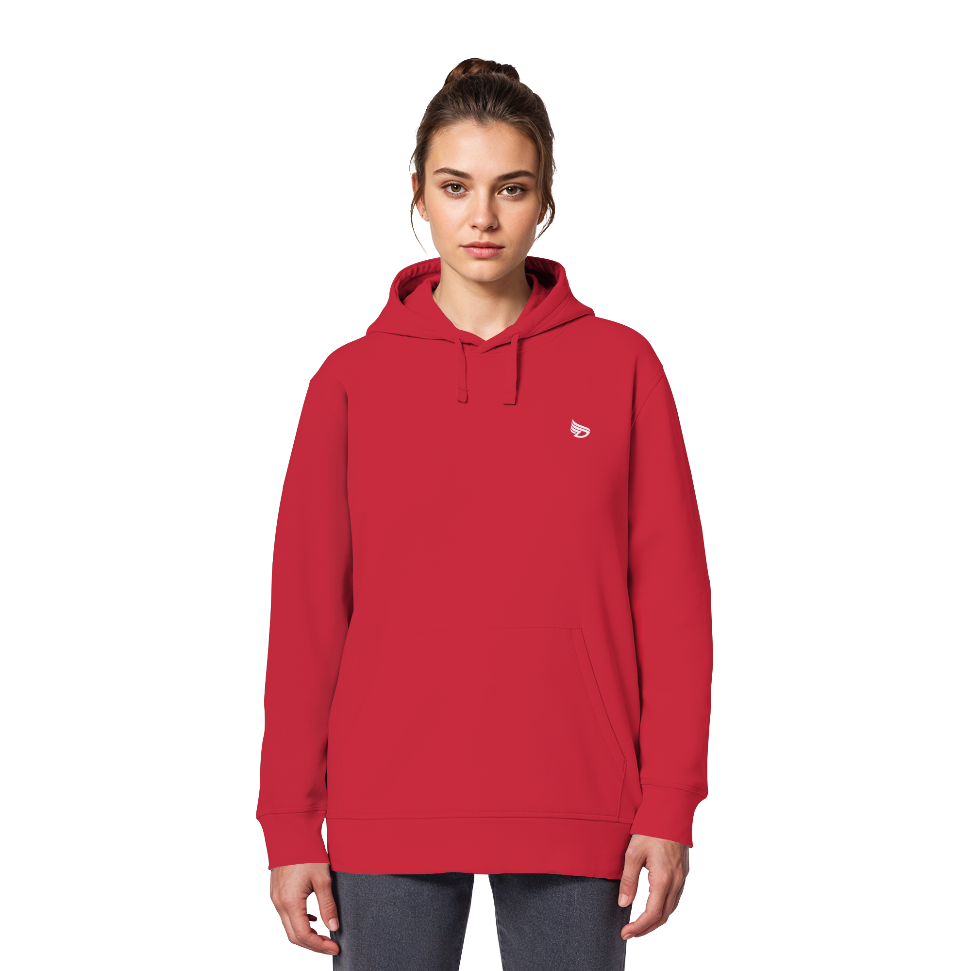 dwl. Stick-Logo classic (wh) - Organic Basic Hoodie