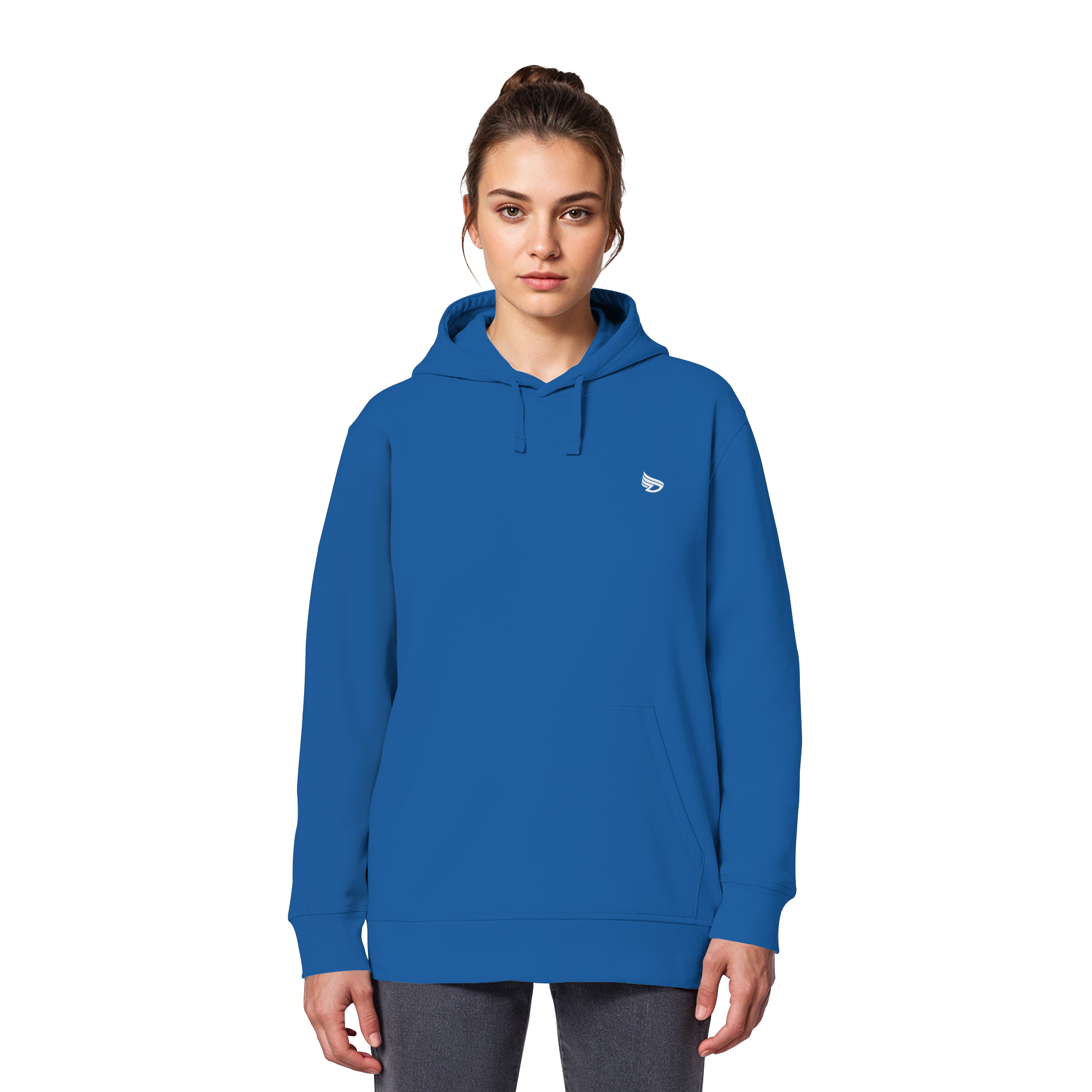dwl. Stick-Logo classic (wh) - Organic Basic Hoodie