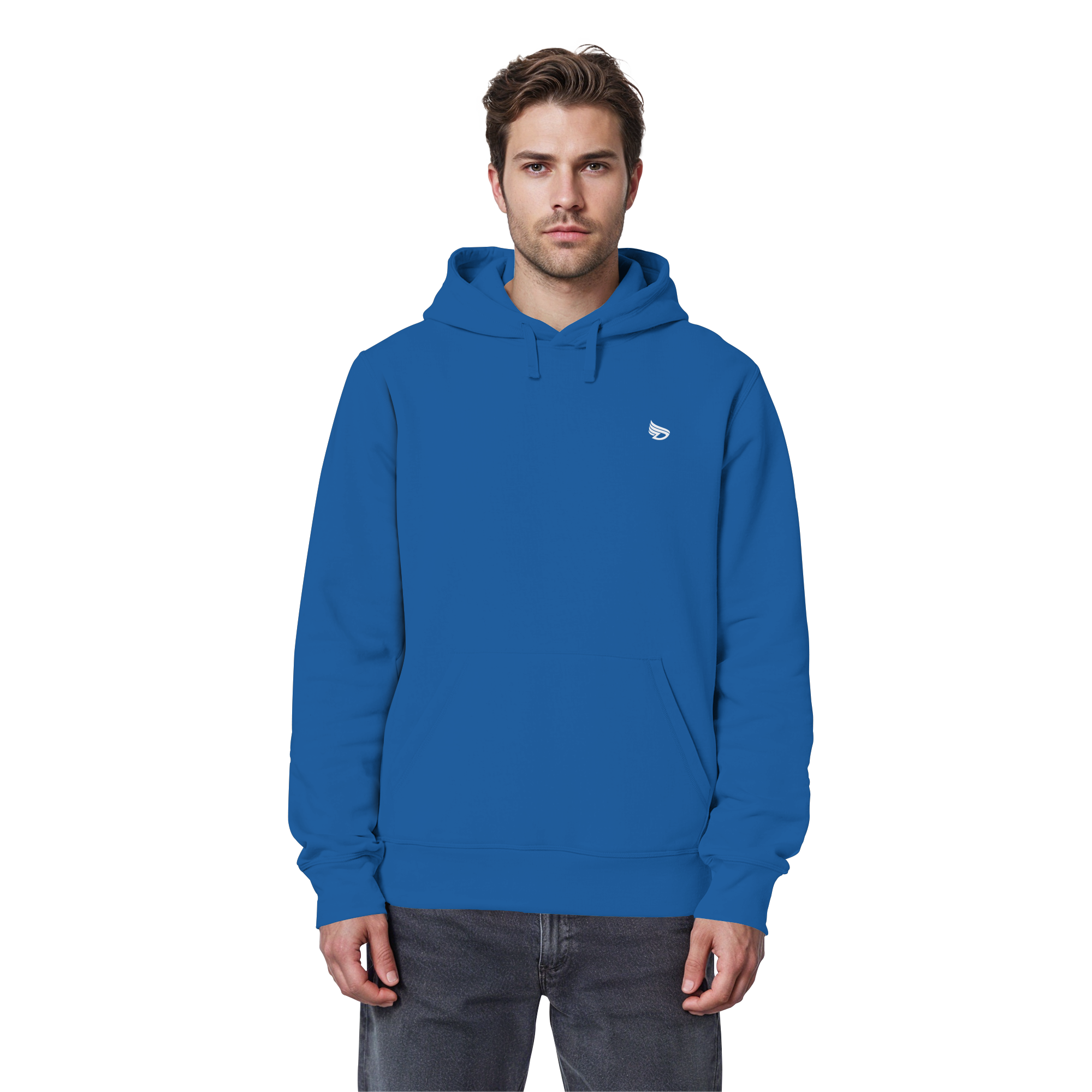 dwl. Stick-Logo classic (wh) - Organic Basic Hoodie
