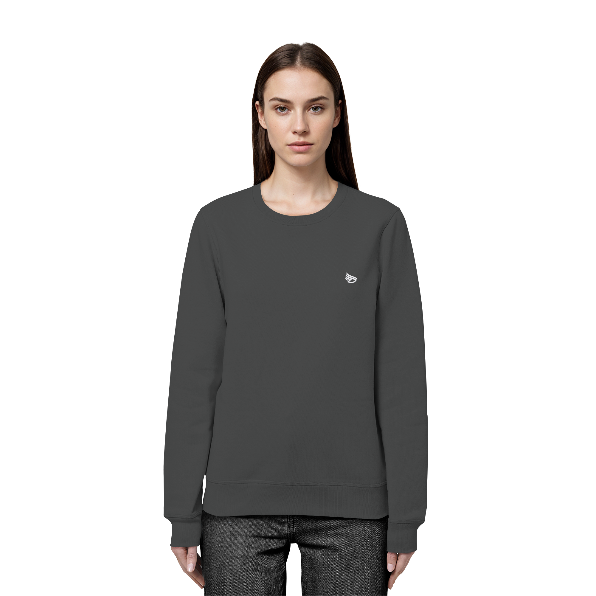 dwl. Stick-Logo classic (wh) - Organic Basic Unisex Sweatshirt