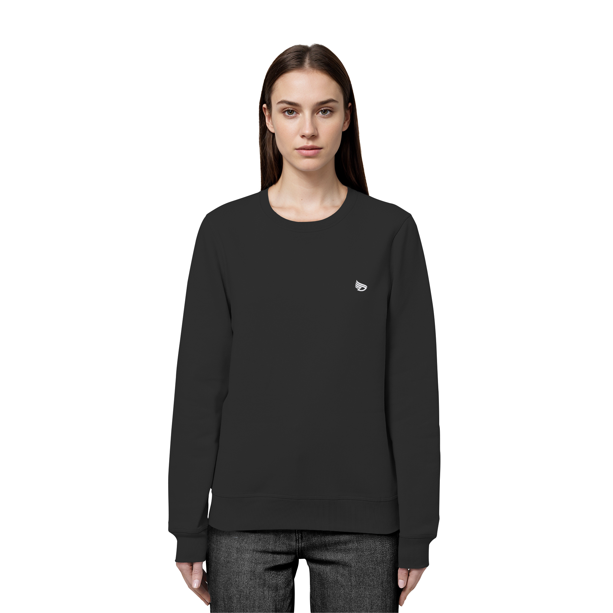 dwl. Stick-Logo classic (wh) - Organic Basic Unisex Sweatshirt