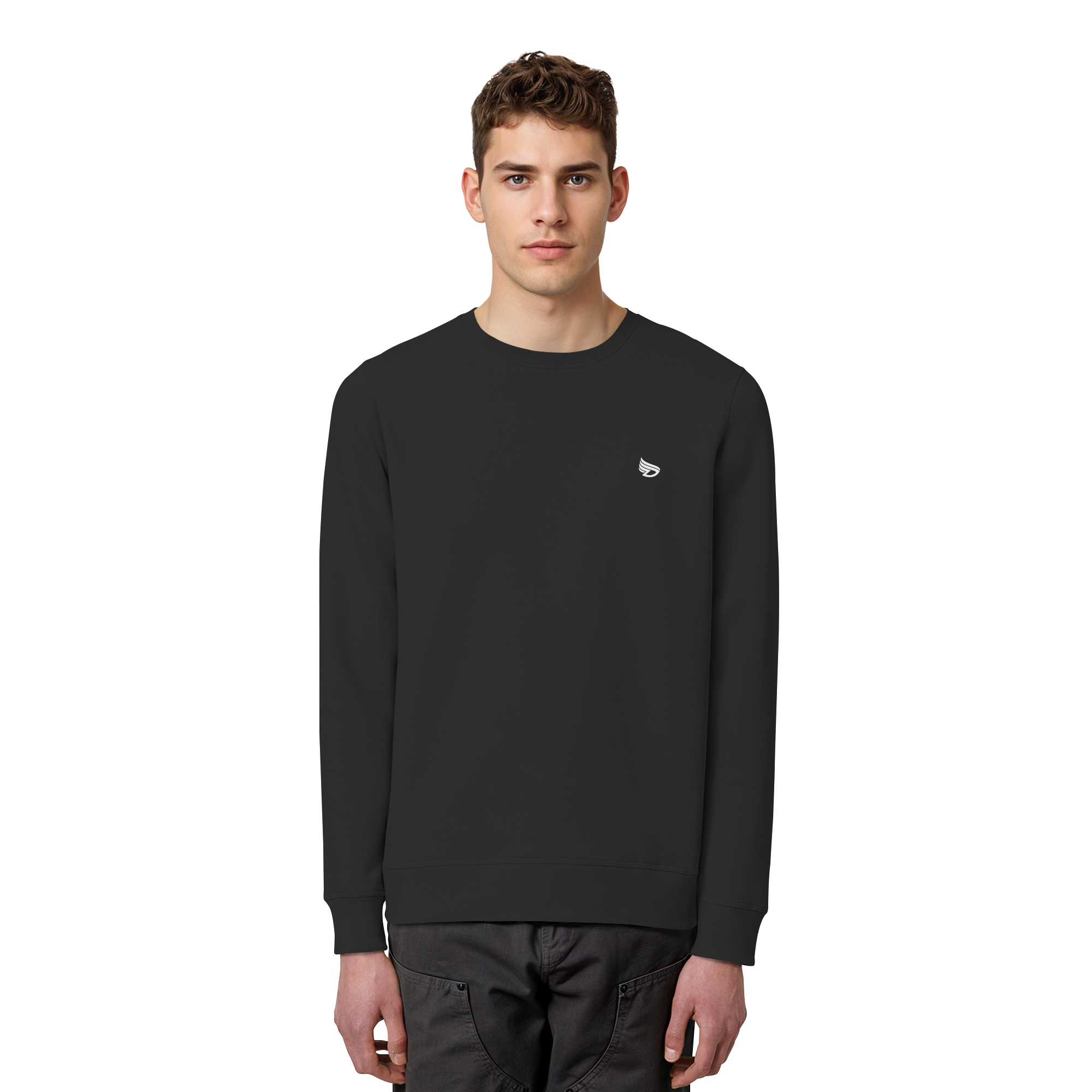 dwl. Stick-Logo classic (wh) - Organic Basic Unisex Sweatshirt