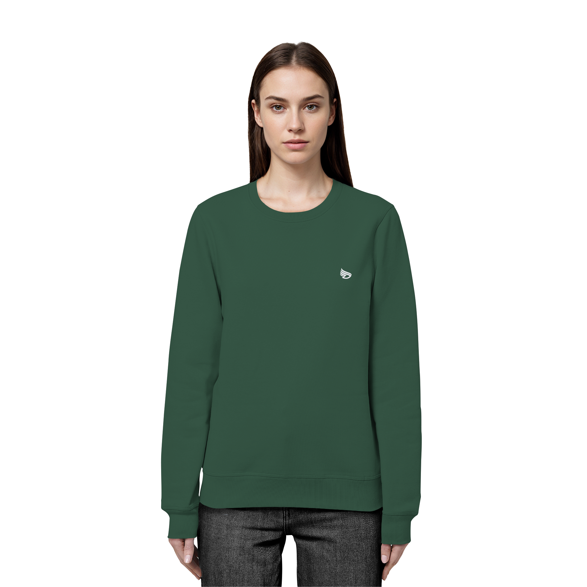 dwl. Stick-Logo classic (wh) - Organic Basic Unisex Sweatshirt