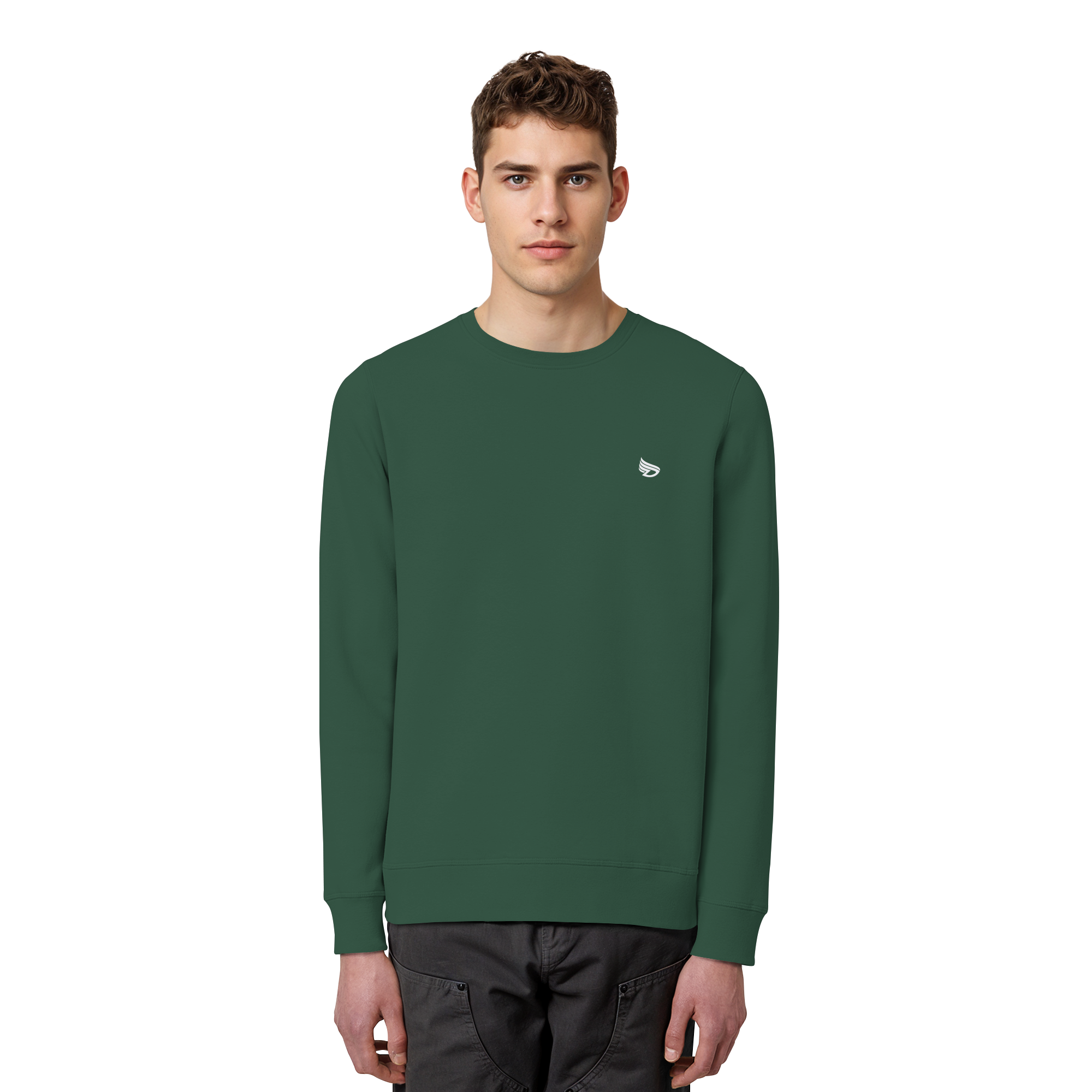 dwl. Stick-Logo classic (wh) - Organic Basic Unisex Sweatshirt