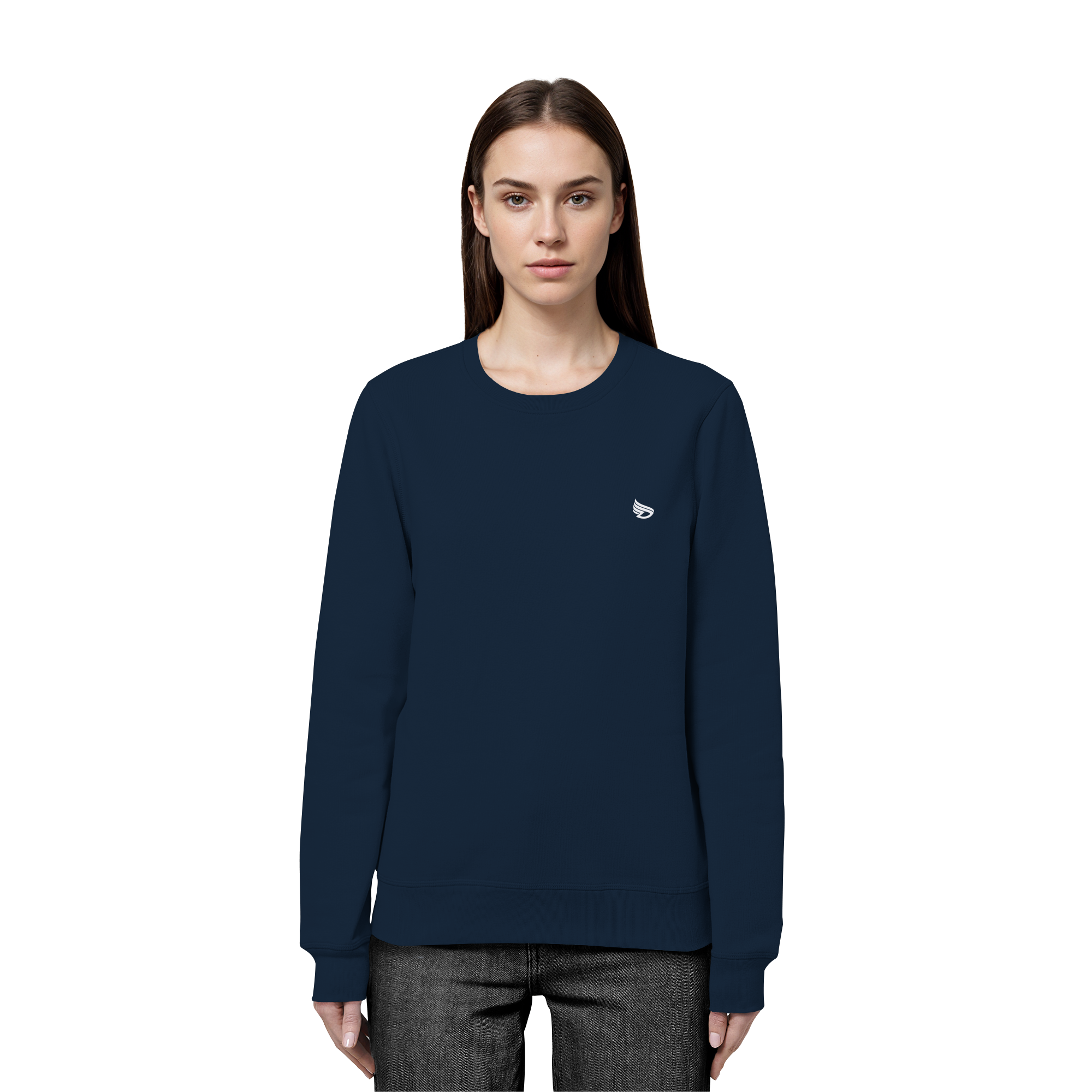 dwl. Stick-Logo classic (wh) - Organic Basic Unisex Sweatshirt