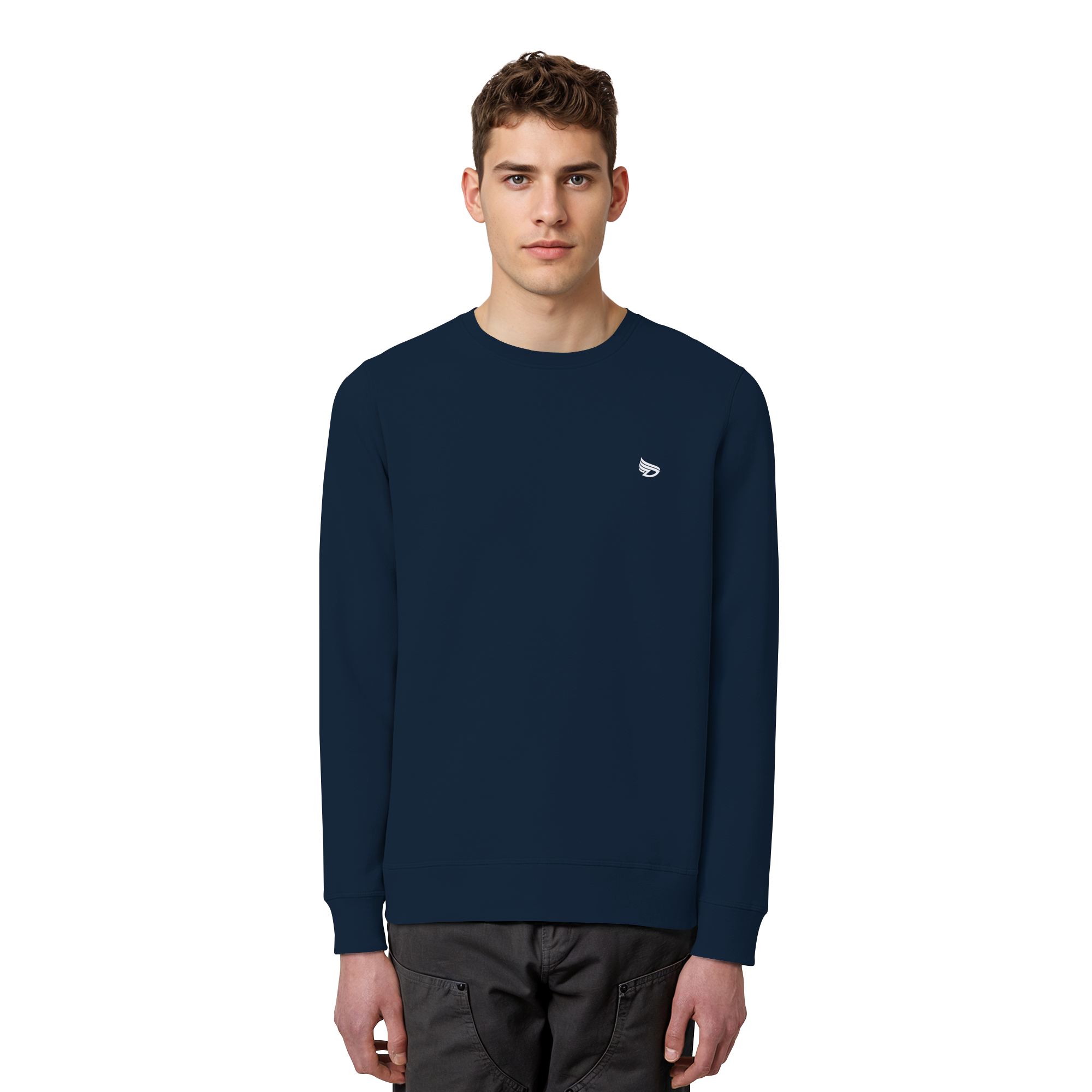 dwl. Stick-Logo classic (wh) - Organic Basic Unisex Sweatshirt