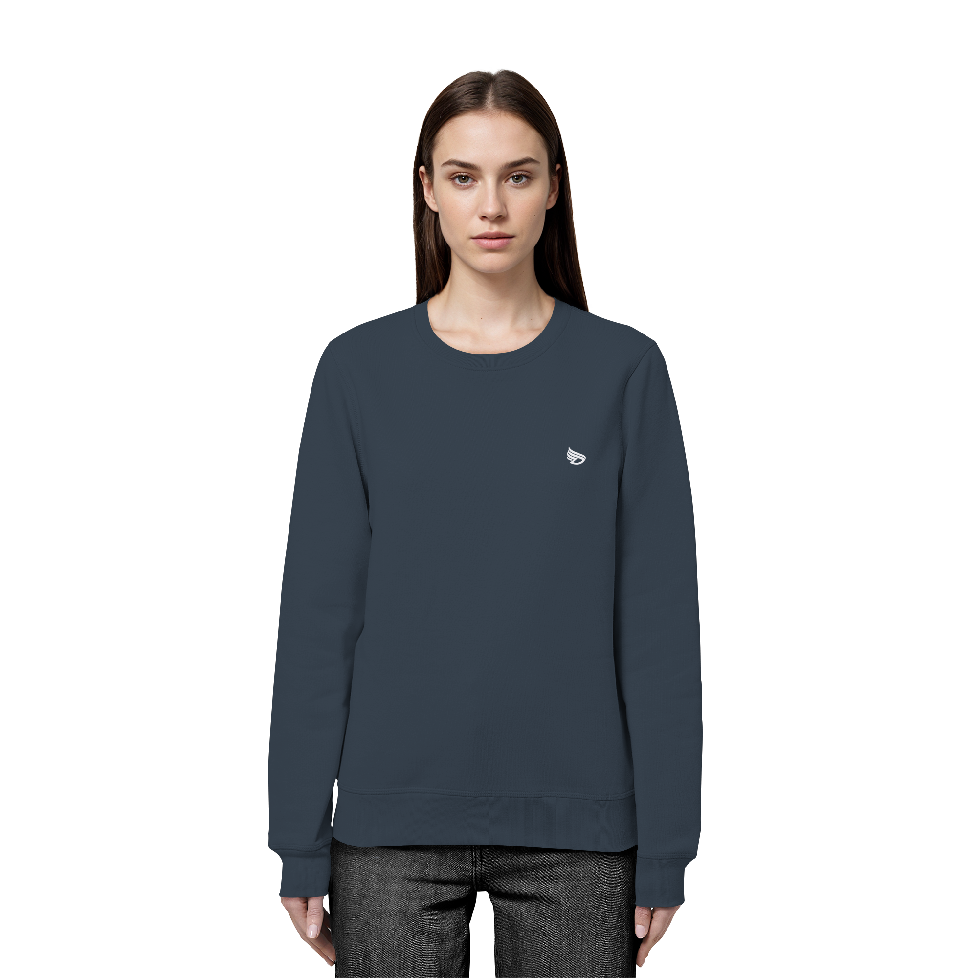 dwl. Stick-Logo classic (wh) - Organic Basic Unisex Sweatshirt