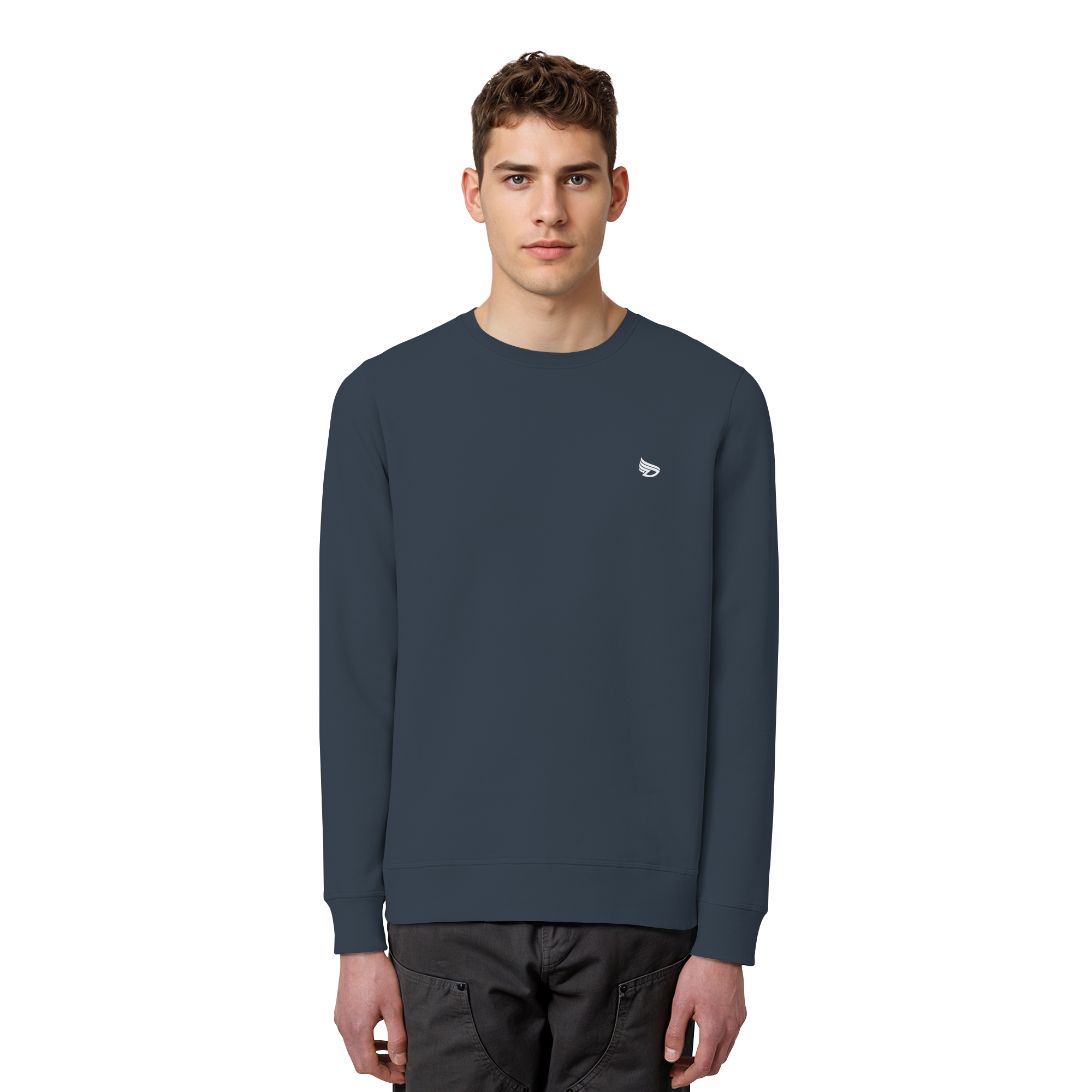 dwl. Stick-Logo classic (wh) - Organic Basic Unisex Sweatshirt