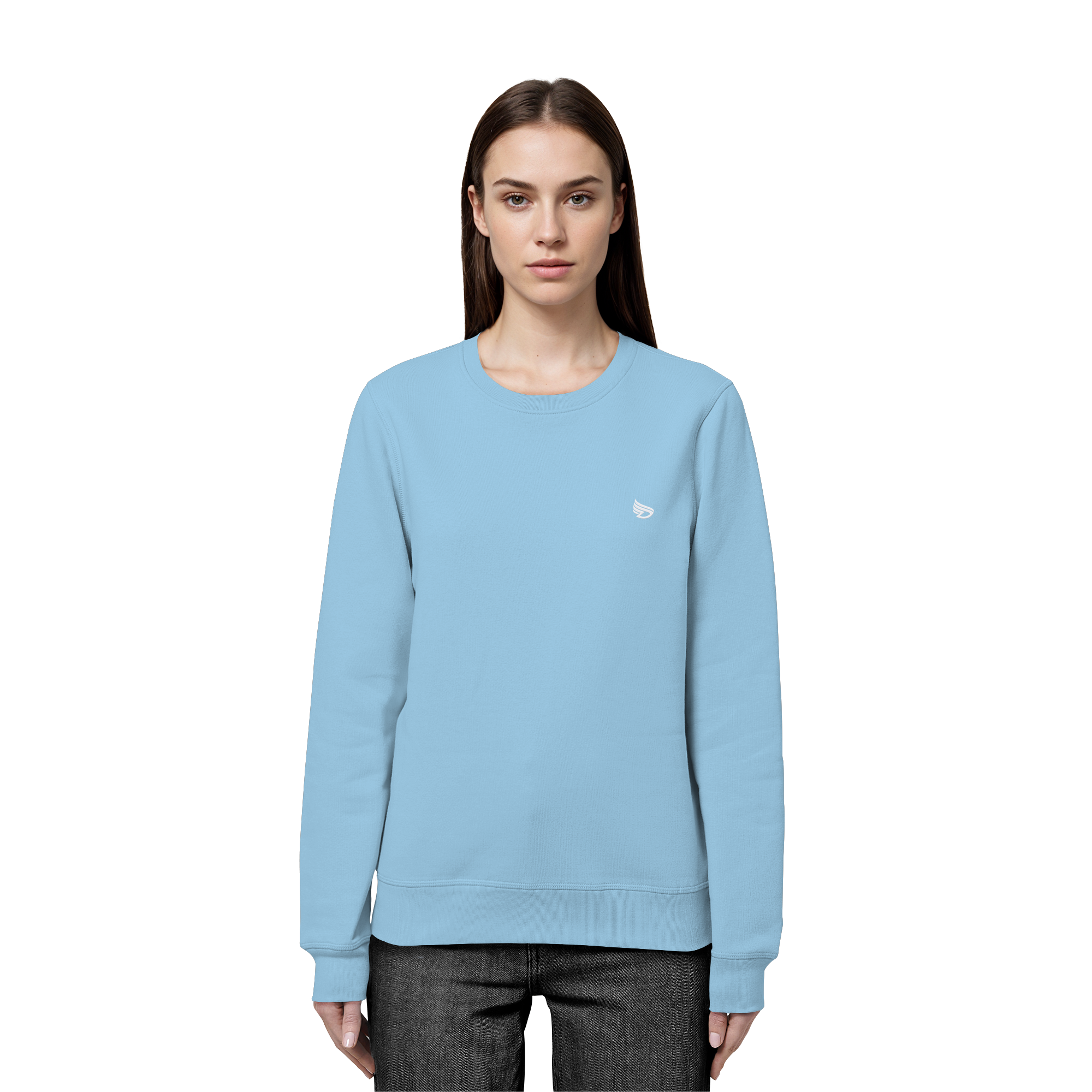 dwl. Stick-Logo classic (wh) - Organic Basic Unisex Sweatshirt