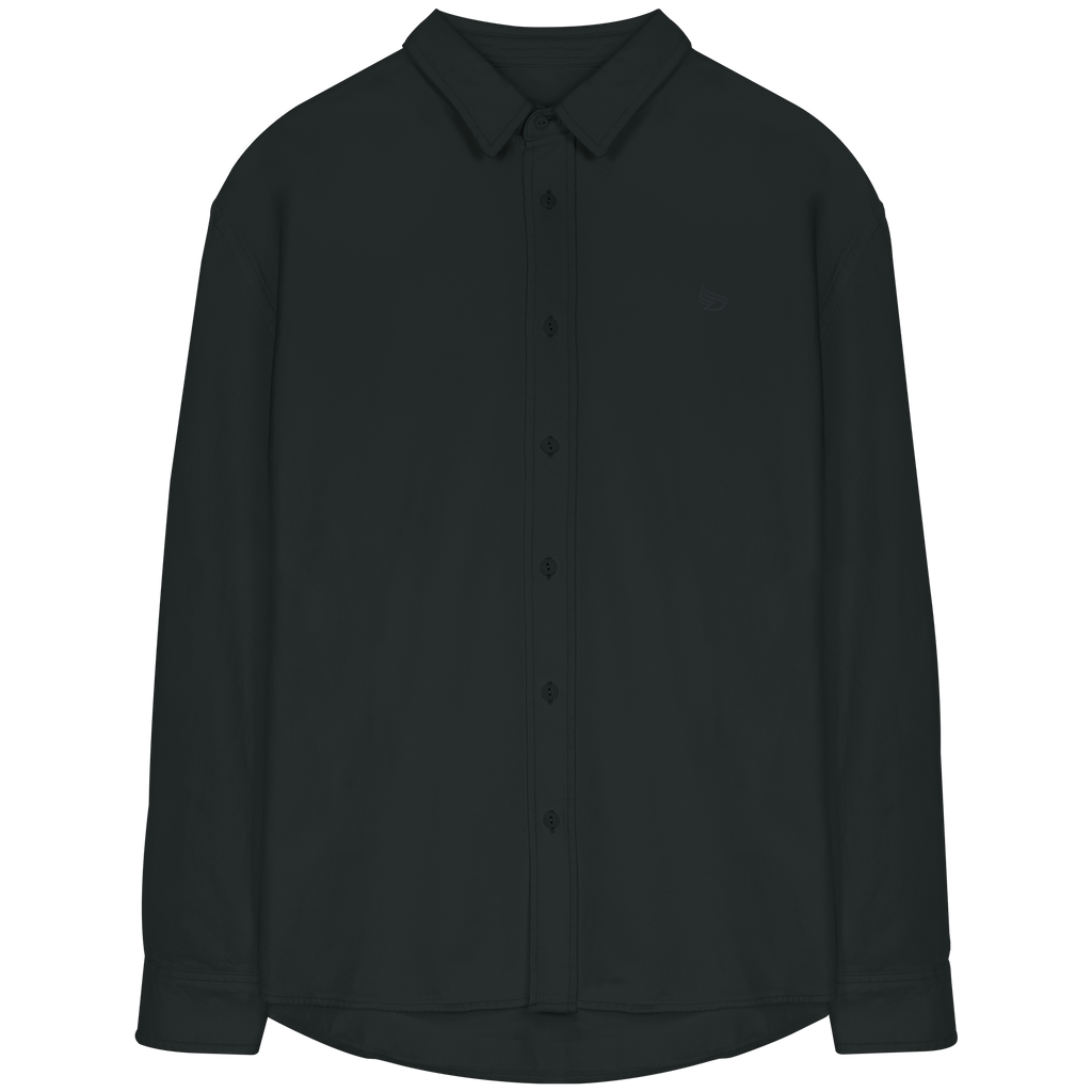 dwl. Stick-Logo classic (b-to-b) - Organic Relaxed Button-Up Shirt