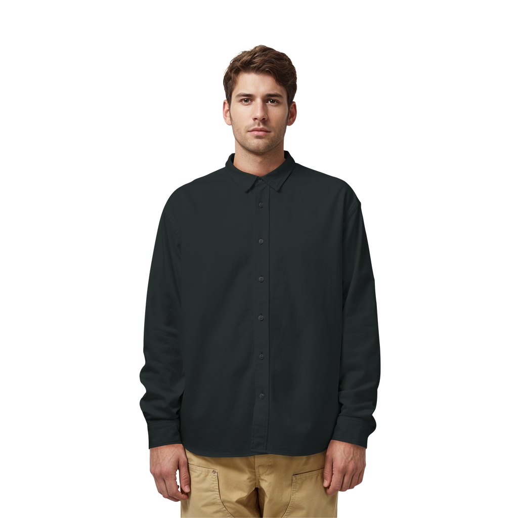 dwl. Stick-Logo classic (b-to-b) - Organic Relaxed Button-Up Shirt