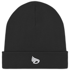 dwl. Stick-Logo classic (wh) - Organic Rib Beanie