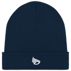 dwl. Stick-Logo classic (wh) - Organic Rib Beanie