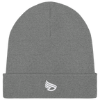 dwl. Stick-Logo classic (wh) - Organic Rib Beanie