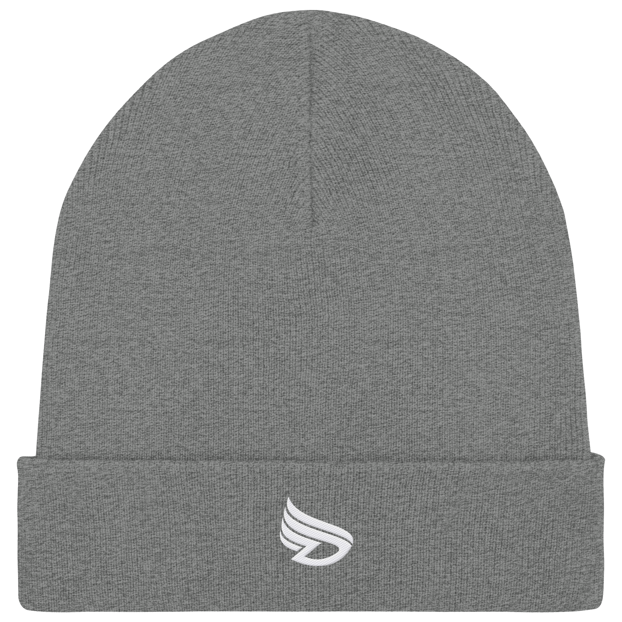 dwl. Stick-Logo classic (wh) - Organic Rib Beanie